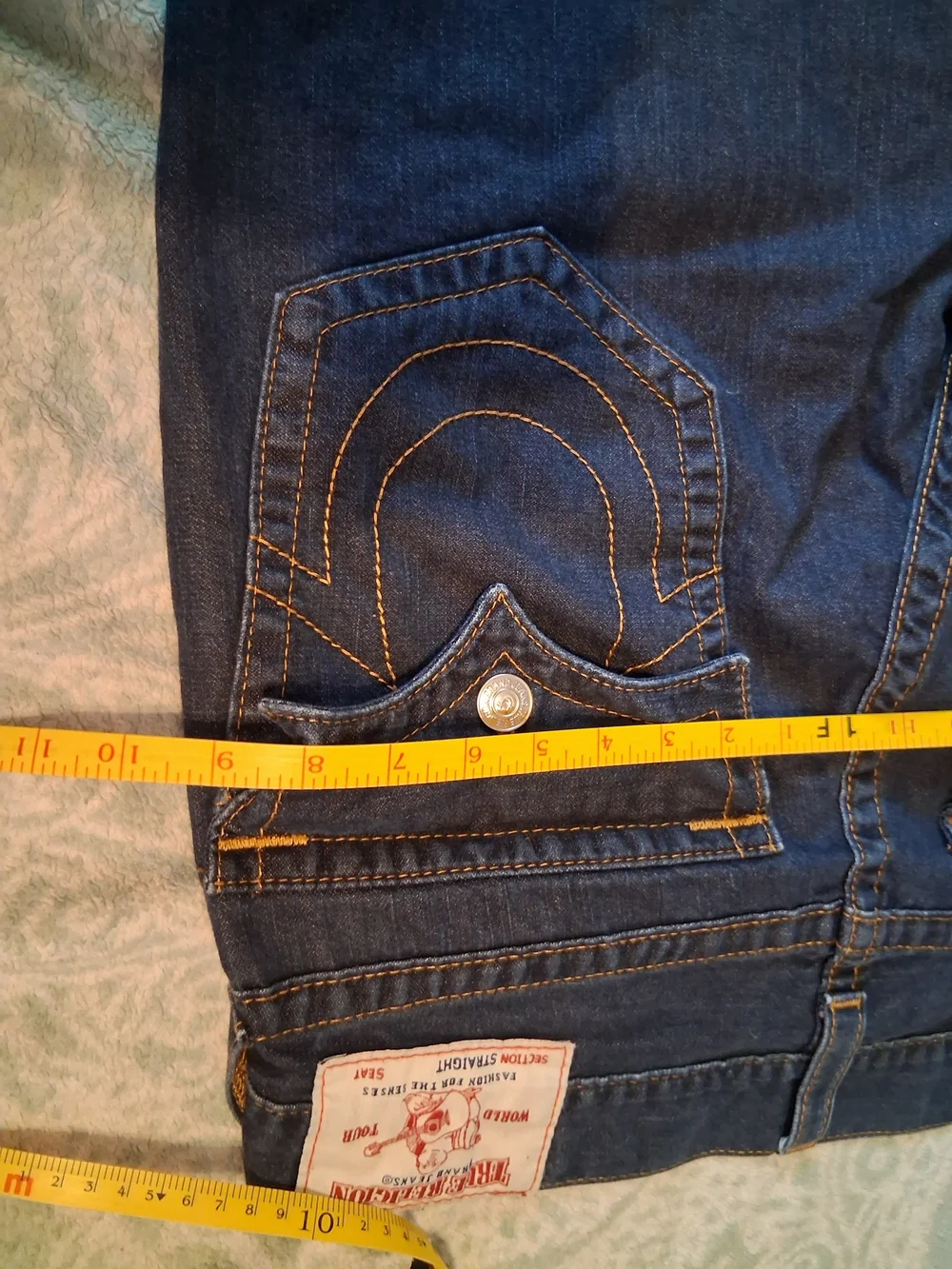 True Religion Men's Dark Blue Straight-Leg Jeans